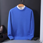 Męska Bluza Dzianinowa | Klasyczny Krój z Okrągłym Dekoltem - Arkadya Outlet - Sweaters