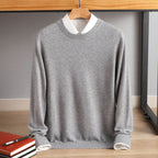 Męska Bluza Dzianinowa | Klasyczny Krój z Okrągłym Dekoltem - Arkadya Outlet - Sweaters