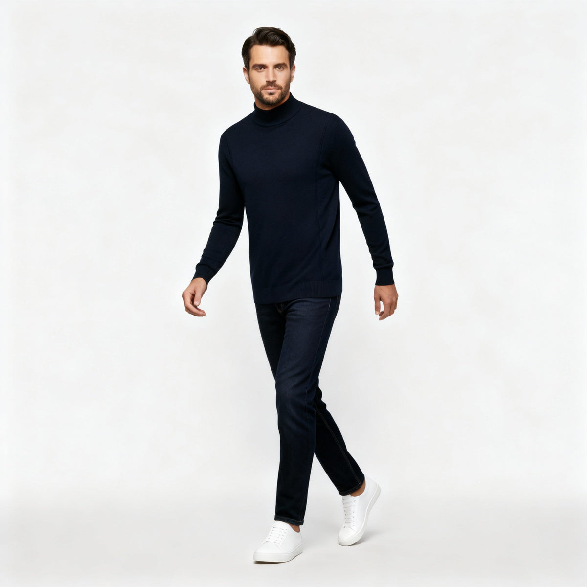 Męska Bluza | Krój Regularny z Okrągłym Dekoltem i Długim Rękawem - Arkadya Outlet - Sweaters