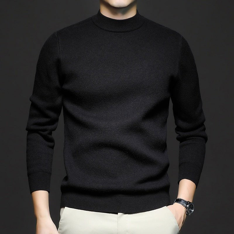 Męska Bluza | Prążkowany Dekolt i Krój do Warstwowego Noszenia - Arkadya Outlet - Sweaters