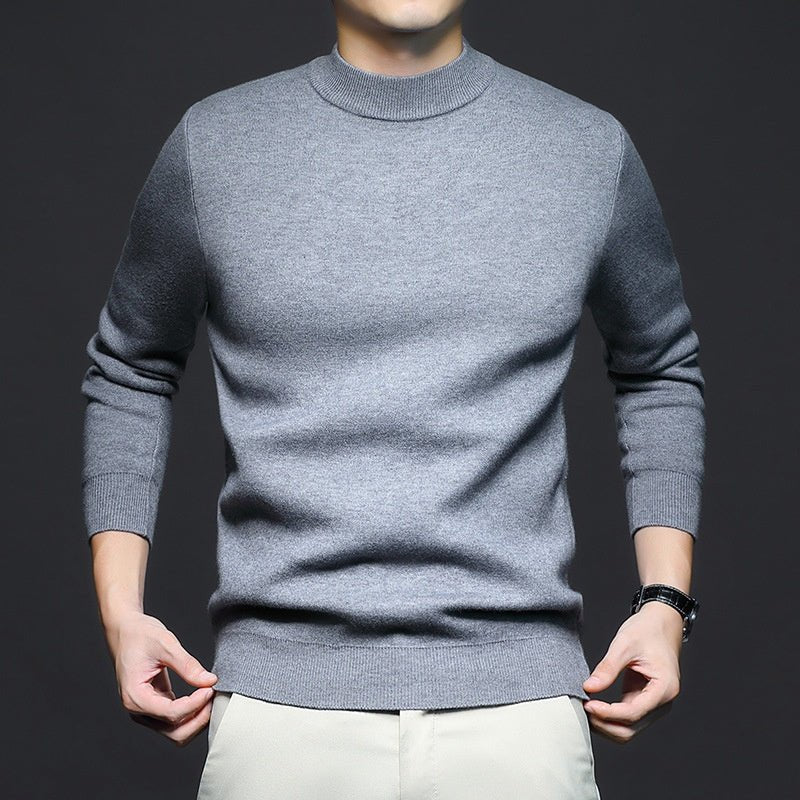 Męska Bluza | Prążkowany Dekolt i Krój do Warstwowego Noszenia - Arkadya Outlet - Sweaters