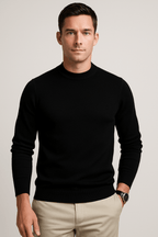 Męska Bluza | Prążkowany Dekolt i Krój do Warstwowego Noszenia - Arkadya Outlet - Sweaters