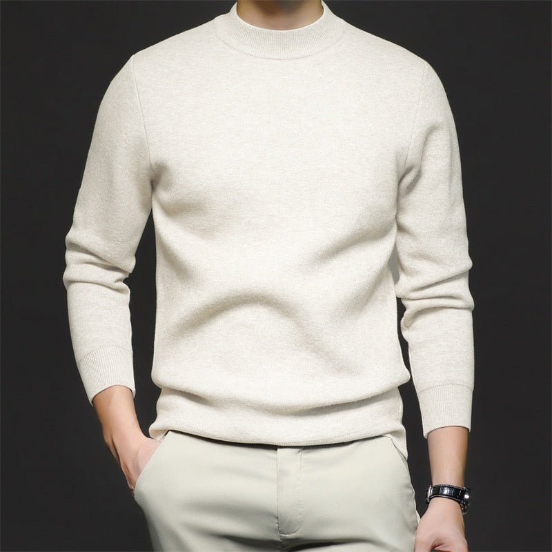Męska Bluza | Prążkowany Dekolt i Krój do Warstwowego Noszenia - Arkadya Outlet - Sweaters