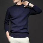Męska Bluza | Prążkowany Dekolt i Krój do Warstwowego Noszenia - Arkadya Outlet - Sweaters