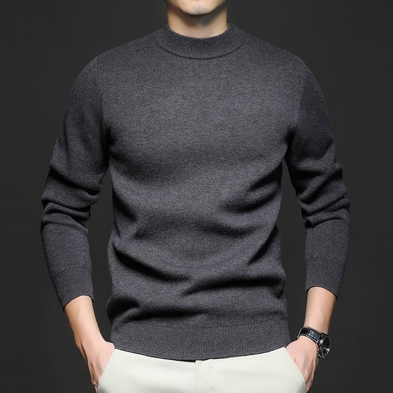 Męska Bluza | Prążkowany Dekolt i Krój do Warstwowego Noszenia - Arkadya Outlet - Sweaters