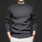 Męska Bluza | Prążkowany Dekolt i Krój do Warstwowego Noszenia - Arkadya Outlet - Sweaters