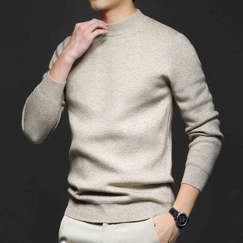 Męska Bluza | Prążkowany Dekolt i Krój do Warstwowego Noszenia - Arkadya Outlet - Sweaters