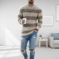 Męska Bluza | Prążkowany Splot z Okrągłym Dekoltem i Luźnym Krojem - Arkadya Outlet - Sweaters