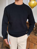 Męska Bluza z Dzianiny | Okrągły Dekolt i Regularny Krój - Arkadya Outlet - Sweaters
