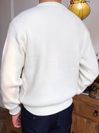 Męska Bluza z Dzianiny | Okrągły Dekolt i Regularny Krój - Arkadya Outlet - Sweaters