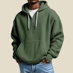 Męska Bluza z Kapturem | Krój Relaxed z Zamkiem i Kieszenią - Arkadya Outlet - Sweaters