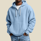Męska Bluza z Kapturem | Krój Relaxed z Zamkiem i Kieszenią - Arkadya Outlet - Sweaters