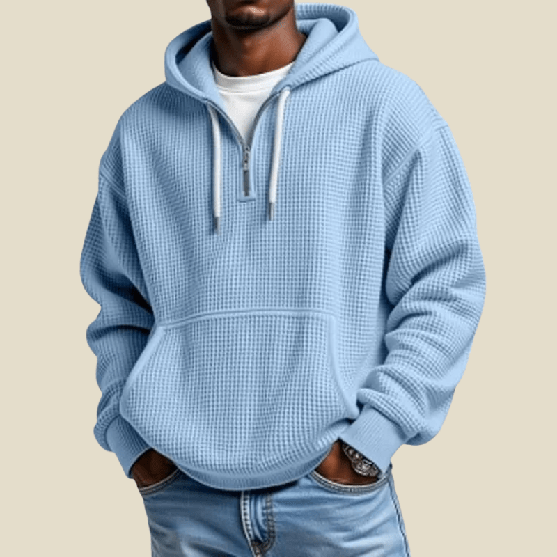 Męska Bluza z Kapturem | Krój Relaxed z Zamkiem i Kieszenią - Arkadya Outlet - Sweaters