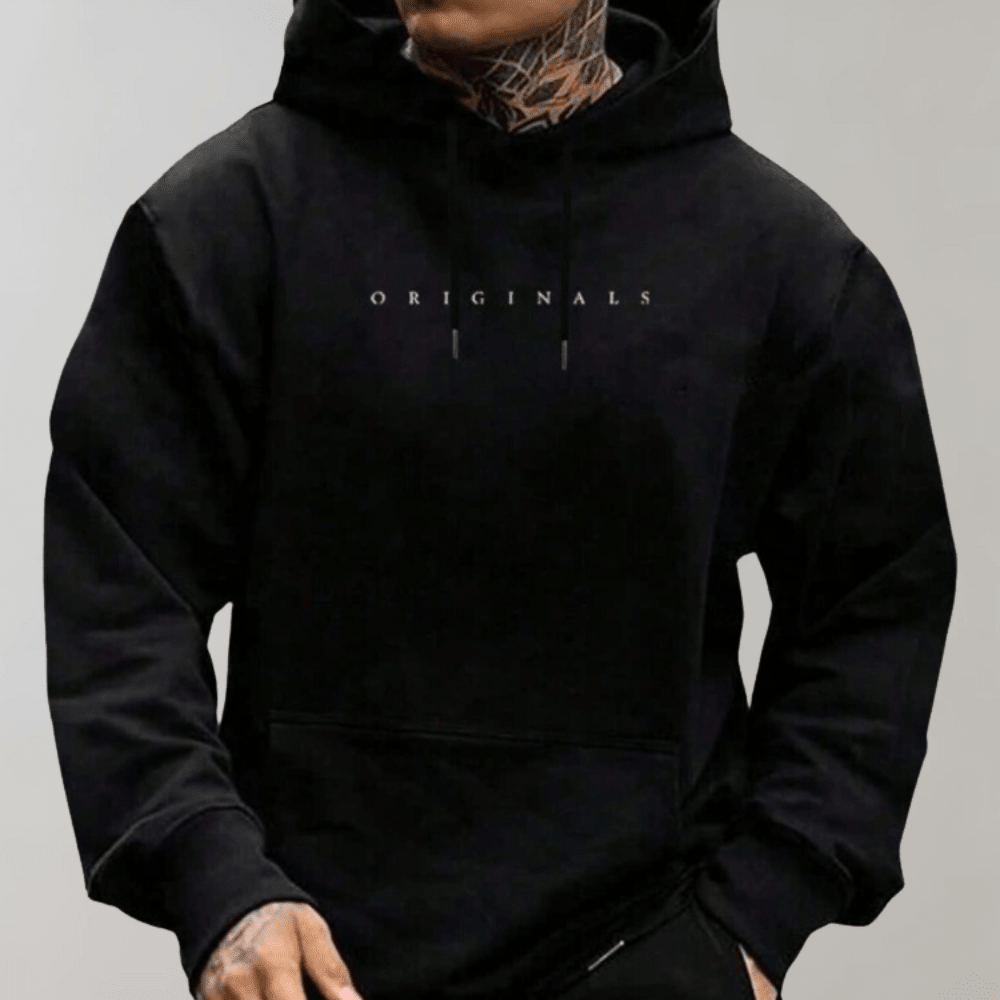 Męska Bluza z Kapturem | Luźny Krój i Kieszeń Kangurka - Arkadya Outlet - Sweaters