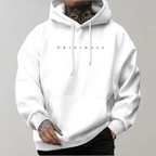 Męska Bluza z Kapturem | Luźny Krój i Kieszeń Kangurka - Arkadya Outlet - Sweaters
