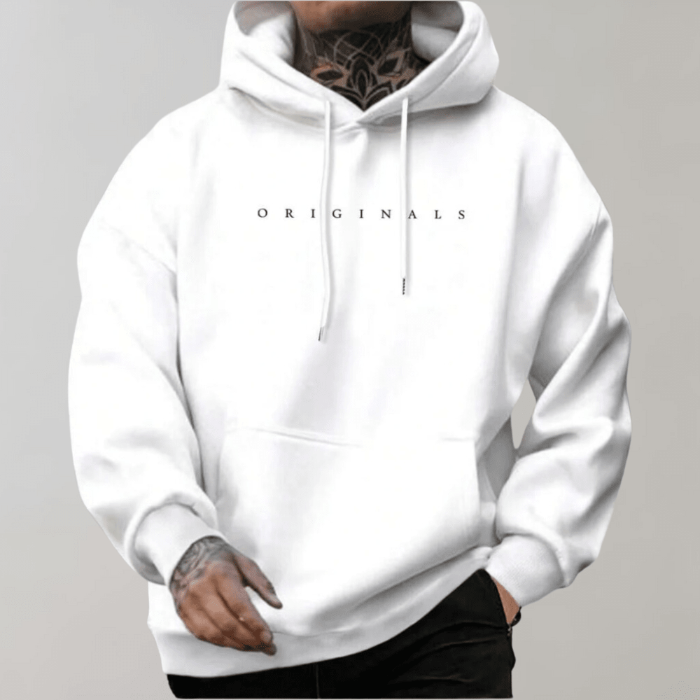 Męska Bluza z Kapturem | Luźny Krój i Kieszeń Kangurka - Arkadya Outlet - Sweaters
