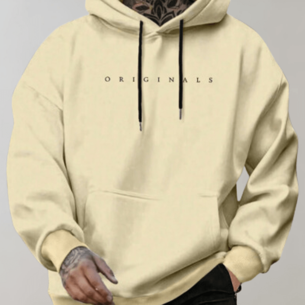 Męska Bluza z Kapturem | Luźny Krój i Kieszeń Kangurka - Arkadya Outlet - Sweaters
