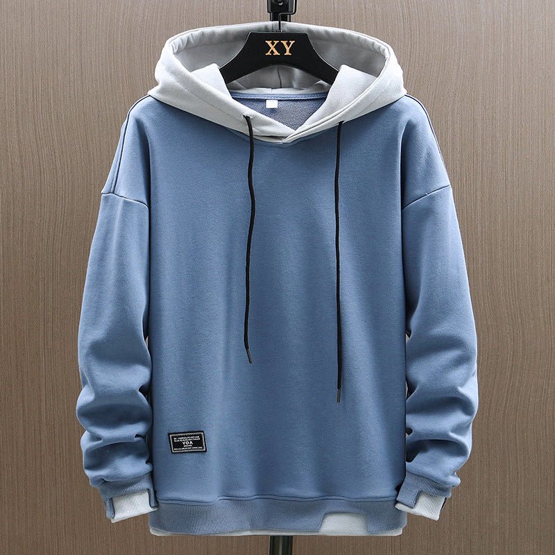 Męska Bluza z Kapturem | Luźny Krój z Kontrastowym Wykończeniem - Arkadya Outlet - Sweaters