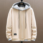 Męska Bluza z Kapturem | Luźny Krój z Kontrastowym Wykończeniem - Arkadya Outlet - Sweaters