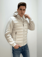 Męska Bluza z Kapturem | Pikowany Krój Dopasowany do Sylwetki - Arkadya Outlet - Sweaters