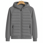 Męska Bluza z Kapturem | Pikowany Krój Dopasowany do Sylwetki - Arkadya Outlet - Sweaters