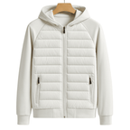 Męska Bluza z Kapturem | Pikowany Krój Dopasowany do Sylwetki - Arkadya Outlet - Sweaters