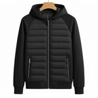 Męska Bluza z Kapturem | Pikowany Krój Dopasowany do Sylwetki - Arkadya Outlet - Sweaters