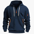 Męska Bluza z Kapturem | Półzamek i Kieszenie na Zamek - Arkadya Outlet - Sweaters