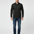 Męska Koszulka Polo | Długi Rękaw z Częściowym Zapięciem - Arkadya Outlet - Shirts