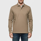 Męska Koszulka Polo | Długi Rękaw z Częściowym Zapięciem - Arkadya Outlet - Shirts