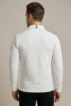 Męska Koszulka Polo | Pikowany Wzór z Kieszenią na Rękawie - Arkadya Outlet - Shirts