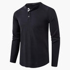 Męska Koszulka | Splot Waflowy i Krój Relaxed z Guzikami - Arkadya Outlet - T-Shirts