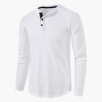 Męska Koszulka | Splot Waflowy i Krój Relaxed z Guzikami - Arkadya Outlet - T-Shirts