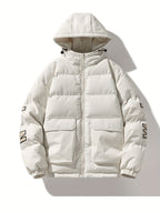 Męska Kurtka Puchowa | Kaptur z Troczkami i Zamkiem z Przodu - Arkadya Outlet - Jackets