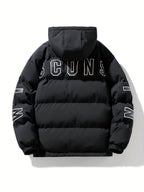 Męska Kurtka Puchowa | Kaptur z Troczkami i Zamkiem z Przodu - Arkadya Outlet - Jackets