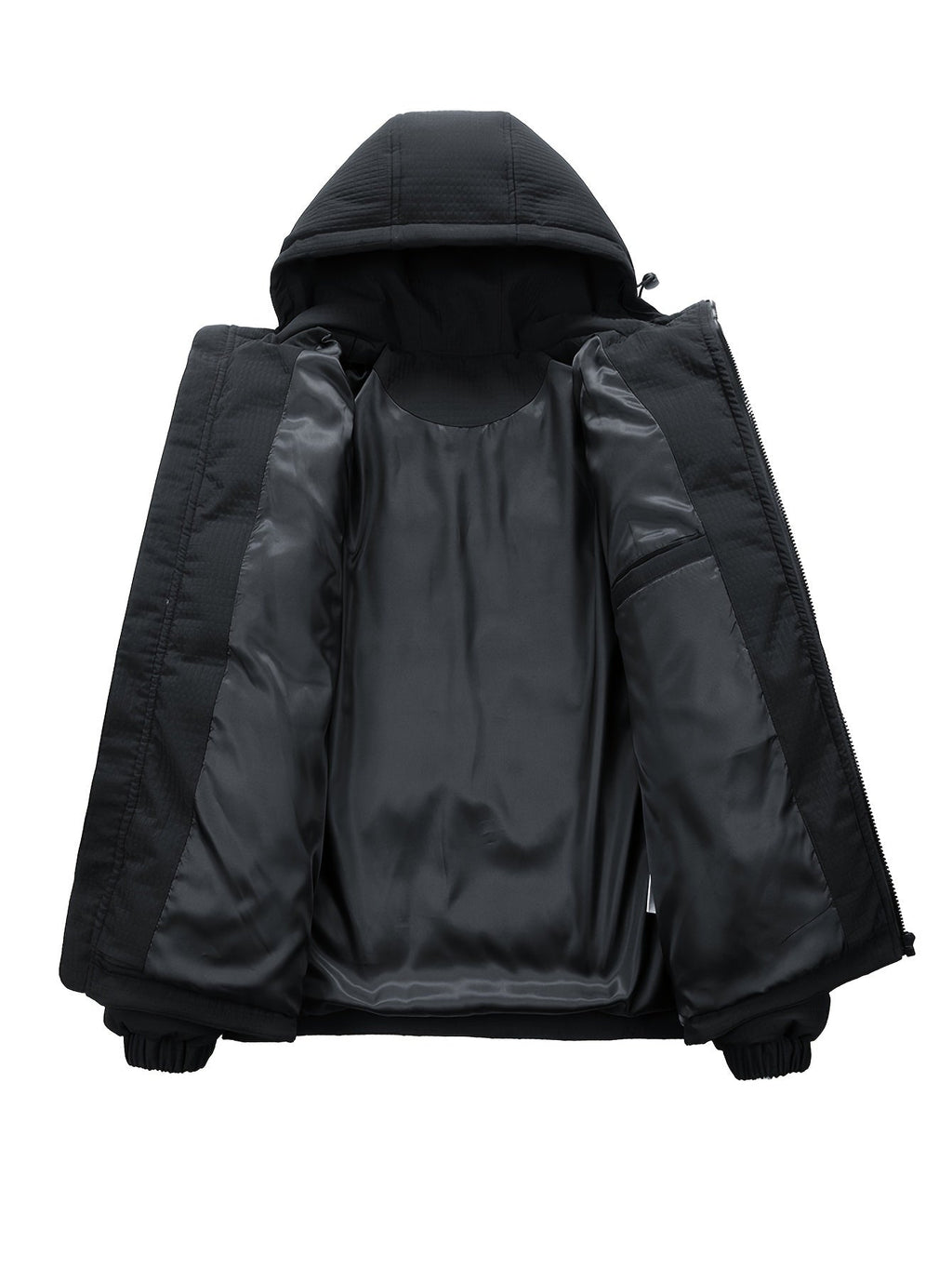 Męska Kurtka Puchowa | Kaptur z Troczkami i Zamkiem z Przodu - Arkadya Outlet - Jackets