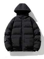 Męska Kurtka Puchowa | Kaptur z Troczkami i Zamkiem z Przodu - Arkadya Outlet - Jackets