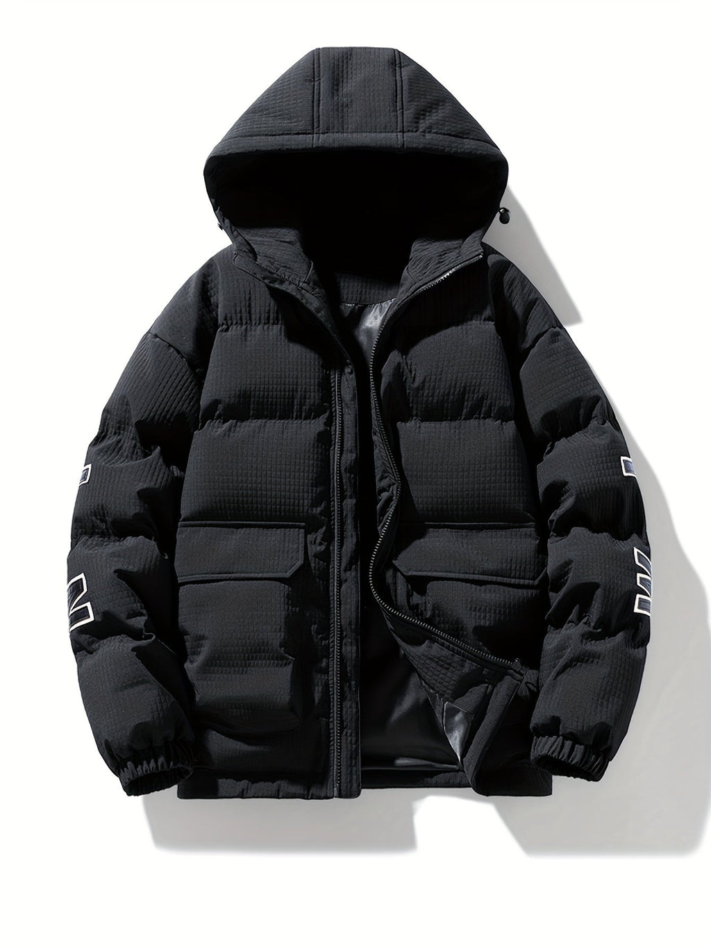 Męska Kurtka Puchowa | Kaptur z Troczkami i Zamkiem z Przodu - Arkadya Outlet - Jackets