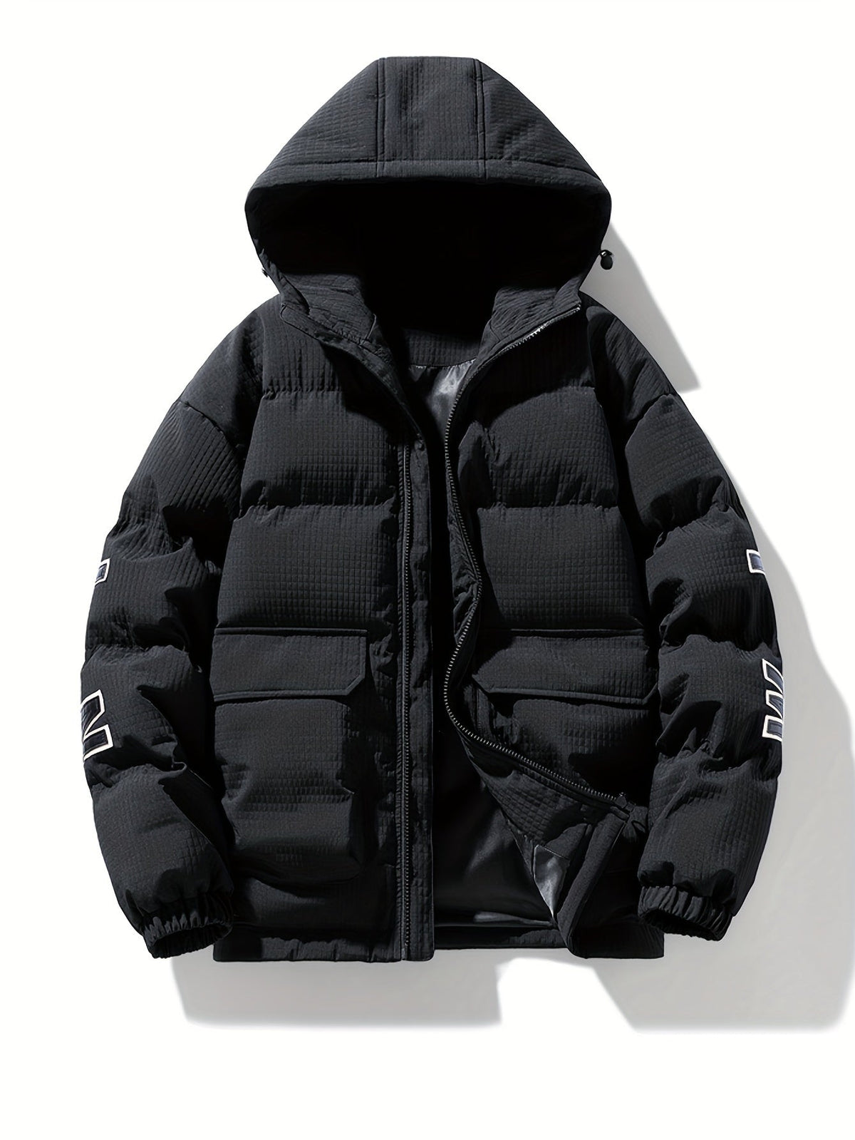 Męska Kurtka Puchowa | Kaptur z Troczkami i Zamkiem z Przodu - Arkadya Outlet - Jackets
