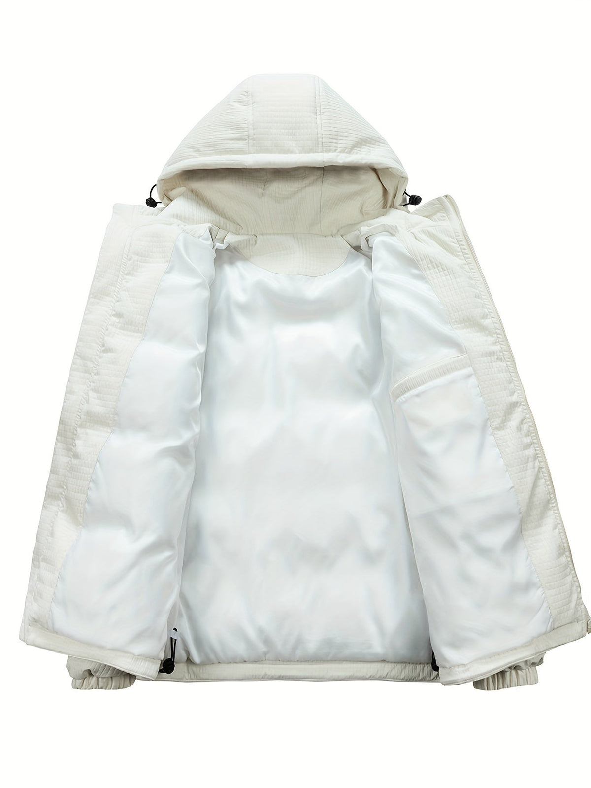 Męska Kurtka Puchowa | Kaptur z Troczkami i Zamkiem z Przodu - Arkadya Outlet - Jackets