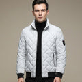 Męska Kurtka Puchowa | Pikowanie Chevron i Kołnierz Stójka - Arkadya Outlet - Jackets