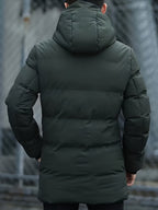 Męska Kurtka Puchowa | Średnia Długość z Kapturem i Zamkiem - Arkadya Outlet - Jackets