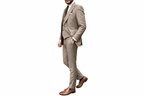 Męski Garnitur | Dwuczęściowy zestaw z klapowym kołnierzem - Arkadya Outlet - Suits