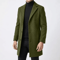 Męski Płaszcz | Dopasowany krój do połowy uda z guzikami - Arkadya Outlet - Coats