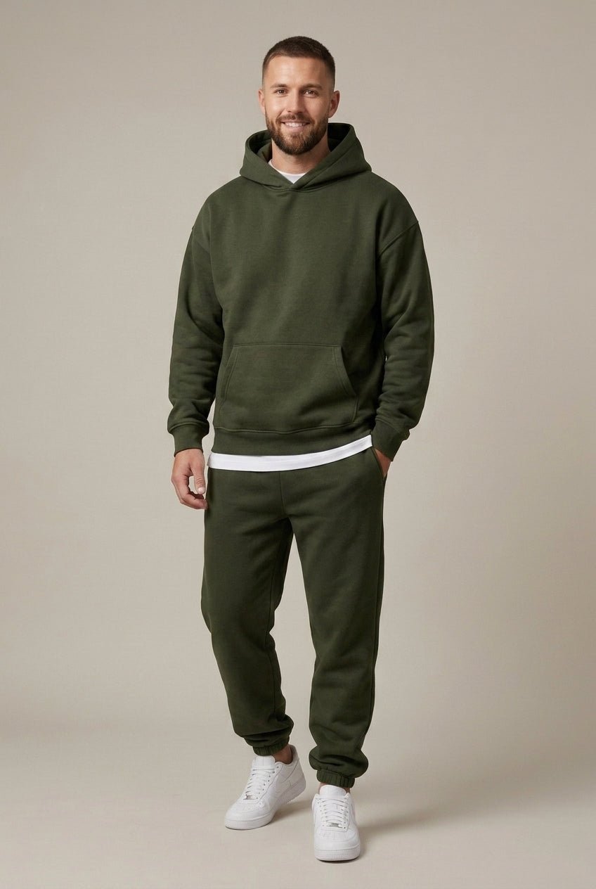 Męski Zestaw Dresowy | Bluza z kapturem i spodnie joggery - Arkadya Outlet - Sets