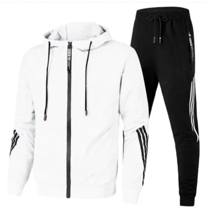 Męski zestaw dresowy dwuczęściowy komplet sportowy z bluzą - Arkadya Outlet - Men Set
