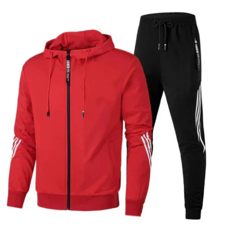 Męski zestaw dresowy dwuczęściowy komplet sportowy z bluzą - Arkadya Outlet - Men Set