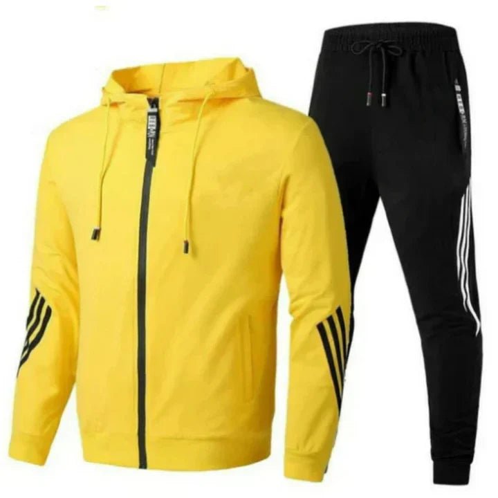 Męski zestaw dresowy dwuczęściowy komplet sportowy z bluzą - Arkadya Outlet - Men Set