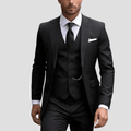 Męski Zestaw Garniturowy | Slim Fit Trzyczęściowy Formalny - Arkadya Outlet - Sets