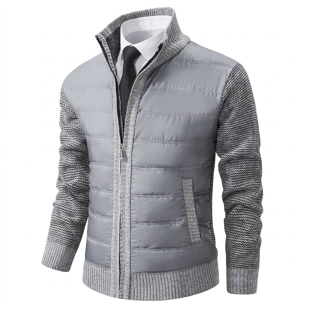 Męski Zestaw | Hybrydowa bluza ze stójką i zamkiem - Arkadya Outlet - Sets